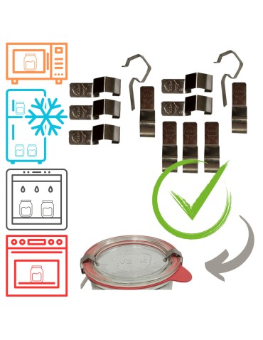 Słoiki WECK / zapinka blaszka 12szt do SŁOIK WECK