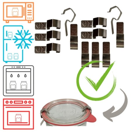 Słoiki WECK / zapinka blaszka 12szt do SŁOIK WECK