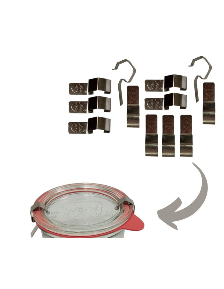 Słoiki i butelki - Słoiki WECK / zapinka blaszka 12szt do SŁOIK WECK - product MODO24.PL 2