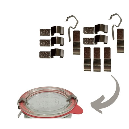 Słoiki WECK / zapinka blaszka 12szt do SŁOIK WECK