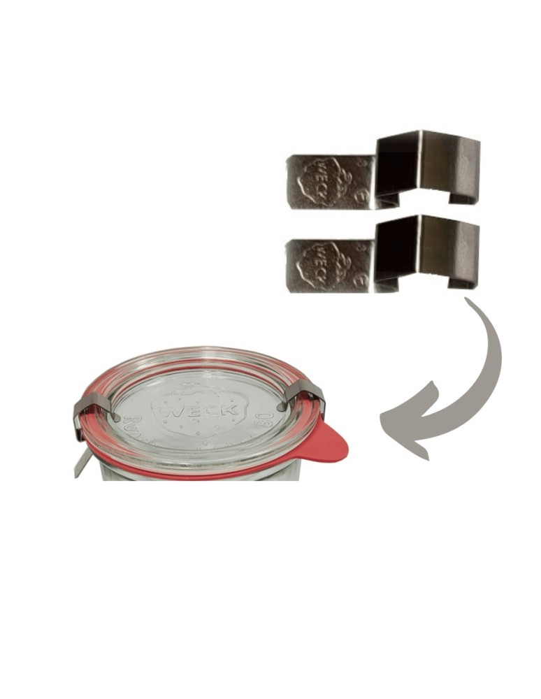 Słoiki weck - Blaszki zapinki spinki do słoika słoików WECK do szklanych wieczek 2 szt - product MODO24.PL 2