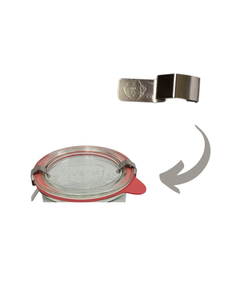 Słoiki i butelki - Słoiki WECK / zapinka blaszka 1szt do SŁOIK WECK - product MODO24.PL 2