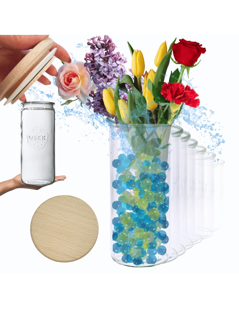 Słoiki weck - Słoiki Weck 1,575l wazon 1575 MOLD żaroodporne drewniane wieka 12szt CYLINDER - product MODO24.PL 1
