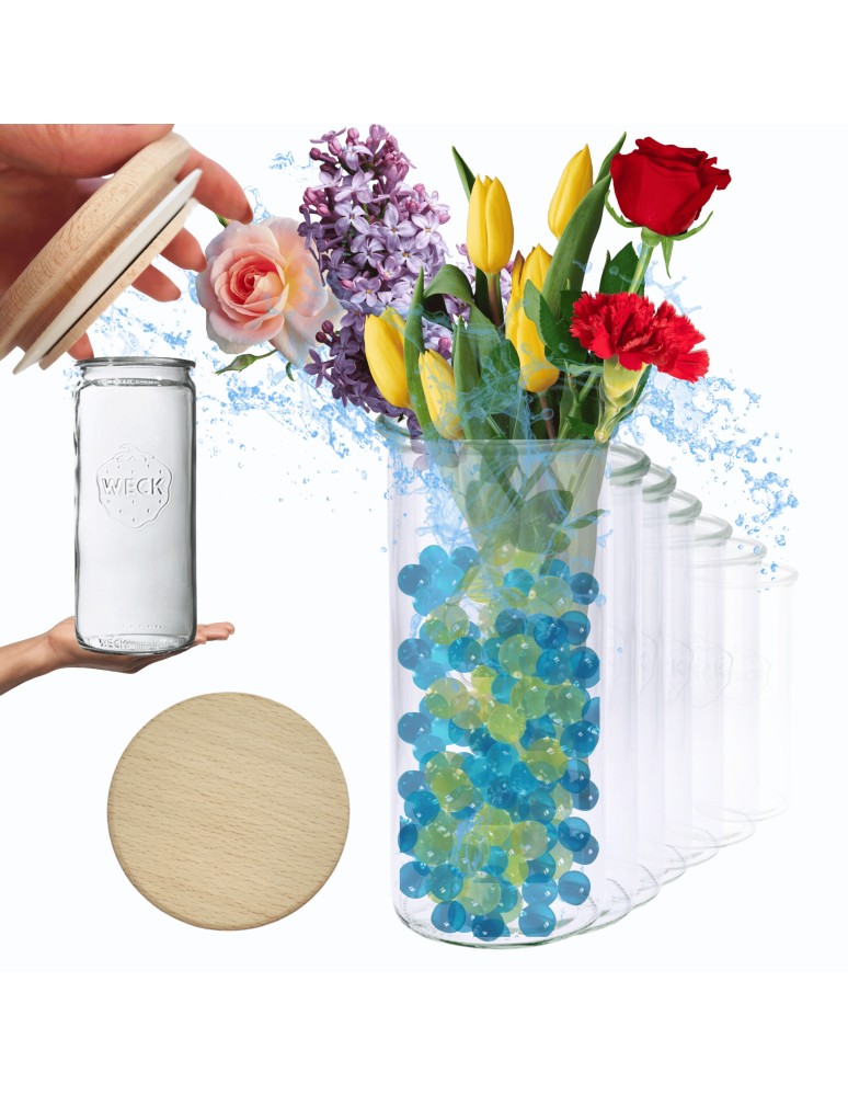 Słoiki weck - Słoiki Weck 1,575l 1575 wazon MOLD żaroodporne drewniane wieka 6szt CYLINDER - produkt MODO24.PL 1