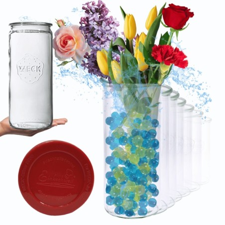 Słoiki Weck 1575ml 1,575l wazon MOLD szczelne silikonowe wieka 12szt CYLINDER