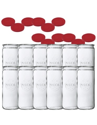 Słoiki Weck 1575ml 1,575l wazon MOLD szczelne silikonowe wieka 12szt CYLINDER - produkt 2