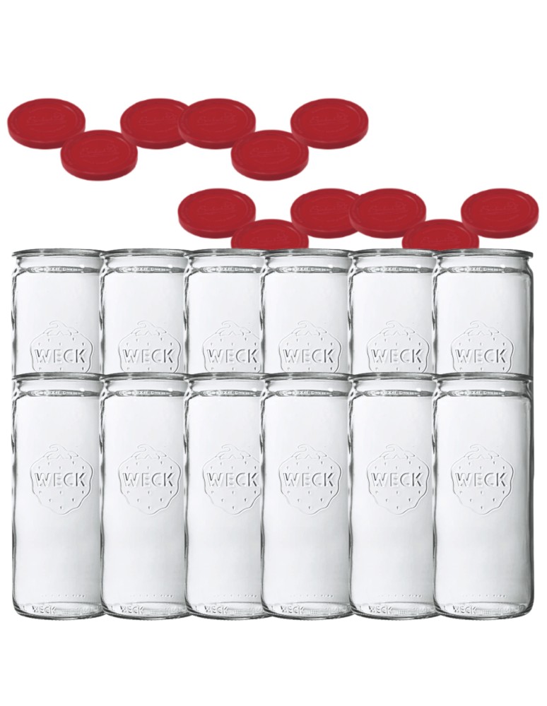 Słoiki weck - Słoiki Weck 1575ml 1,575l wazon MOLD szczelne silikonowe wieka 12szt CYLINDER - product MODO24.PL 2