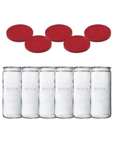 Słoiki Weck 1575ml 1,575l wazon MOLD szczelne silikonowe wieka 6szt CYLINDER - produkt 2