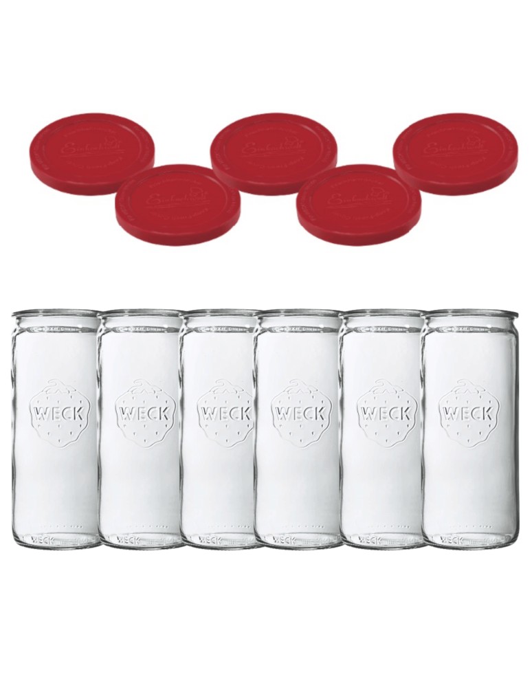 Słoiki weck - Słoiki Weck 1575ml 1,575l wazon MOLD szczelne silikonowe wieka 6szt CYLINDER - product MODO24.PL 2