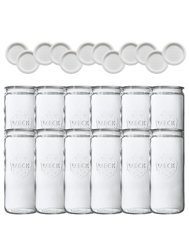 Słoiki Weck 1575ml 1,575l wazon MOLD weki plastikowe wieka 12szt CYLINDER wek - produkt 2