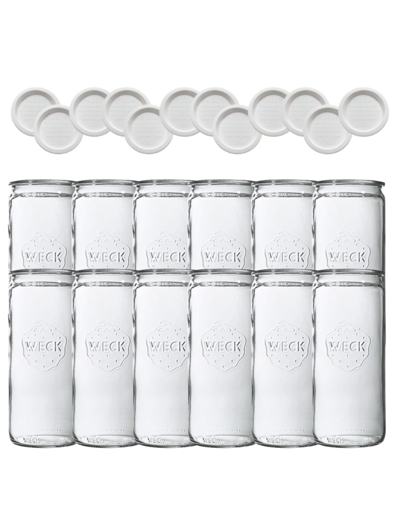 Słoiki weck - Słoiki Weck 1575ml 1,575l wazon MOLD weki plastikowe wieka 12szt CYLINDER wek - product MODO24.PL 2