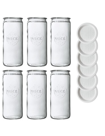 Słoiki Weck 1575ml 1,575l wazon MOLD weki plastikowe wieka 6szt CYLINDER weki - produkt 2