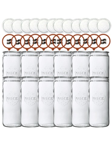 Słoiki Weck 1575ml 1,575l MOLD żaroodporne zapinki wieko gumka 12szt CYLINDER - produkt 2