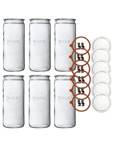 Słoiki Weck 1575 1,575l wazon MOLD weki wek zapinki wieko gumka 6szt CYLINDER - produkt 2