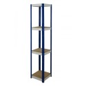 Regał metalowy Helios Color 180x35x35_4 - 175kg / na półkę, kolor: niebiesko-biały