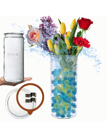 Słoik Weck 1575 1,575 wazon MOLD słoje słój zapinki wieko gumka 1szt CYLINDER