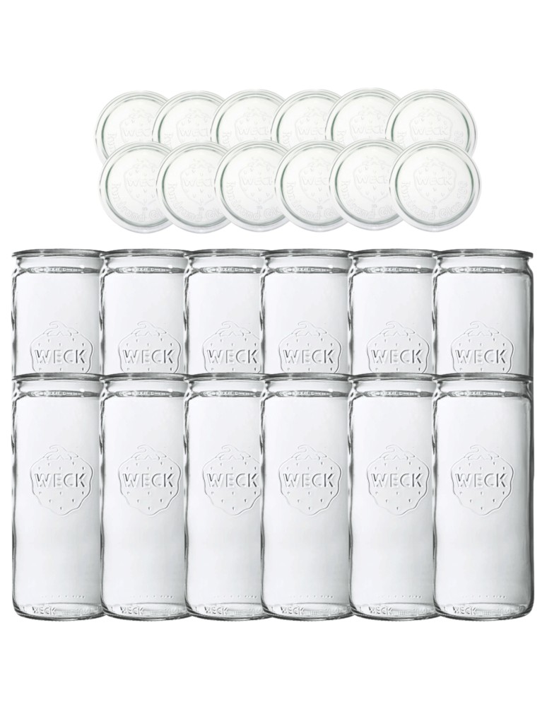 Słoiki weck - Słoiki Weck 1575 1,575l słoiki wazon MOLD wieka szkło 12szt CYLINDER solidne - product MODO24.PL 2