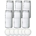 Słoiki Weck 1575 1,575l słoiki wazon MOLD wieka szklane 6szt CYLINDER SOLIDNE