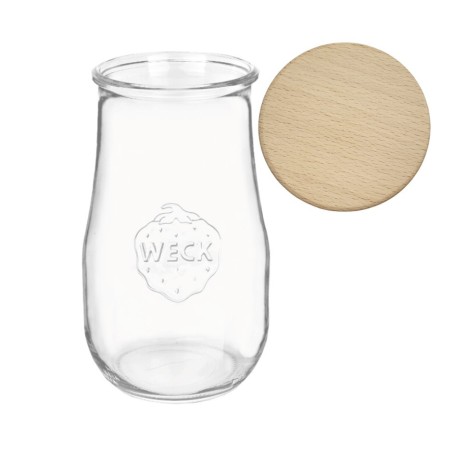 Słoik Weck 2,7l 2700ml butelka TULIP żaroodporny drewniane wieko 1szt słoje