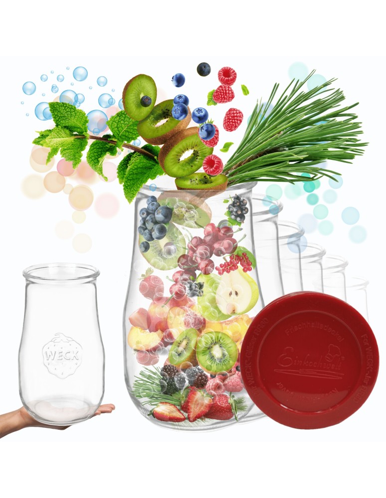 Słoiki weck - Słoiki Weck 2,7l wazon TULIP szczelne silikonowe wieka 6szt weki 2700 ml - produkt MODO24.PL 1