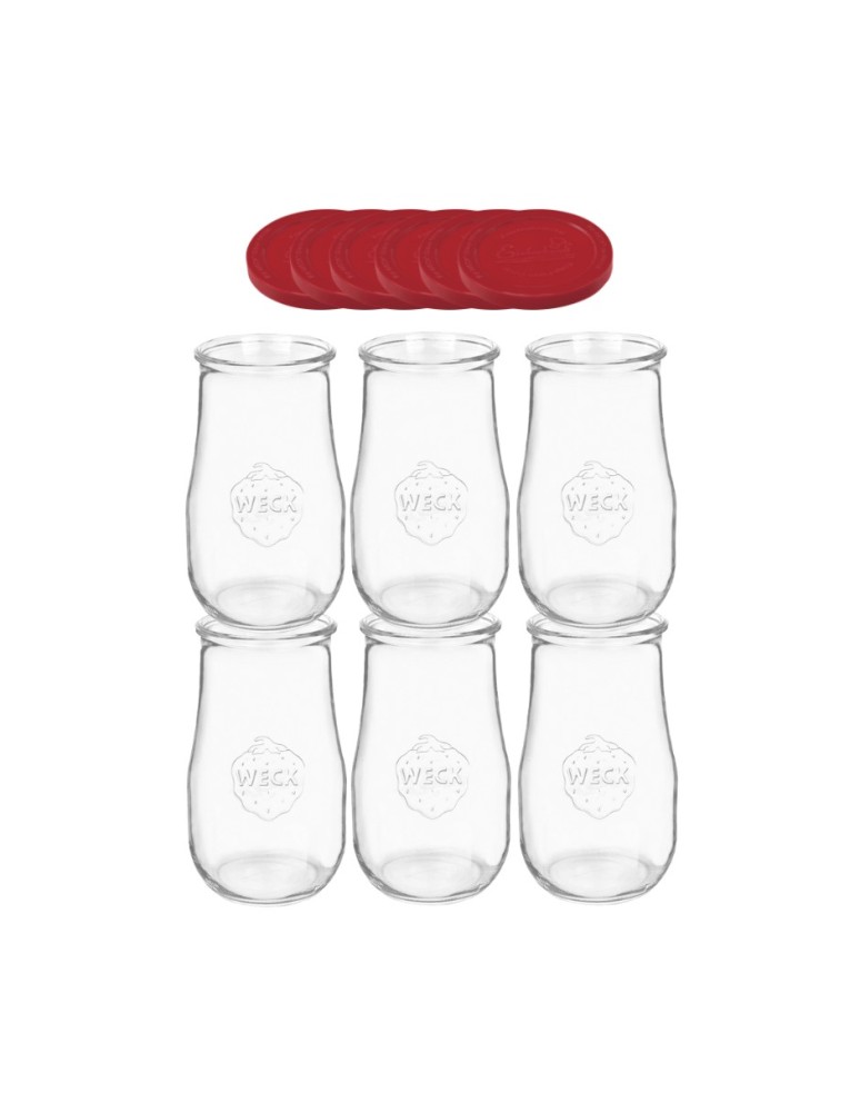 Słoiki weck - Słoiki Weck 2,7l wazon TULIP szczelne silikonowe wieka 6szt weki 2700 ml - product MODO24.PL 2