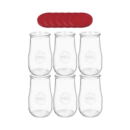 Słoiki Weck 2,7l wazon TULIP szczelne silikonowe wieka 6szt weki 2700 ml