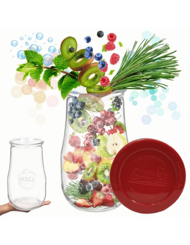 Słoik Weck 2,7l wazon TULIP szczelne silikonowe wieko 1szt TRWAŁE weki 2700