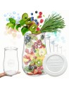 Słoiki Weck 2700ml 2,7l wazon TULIP weki plastikowe wieka 12szt słoje słoik
