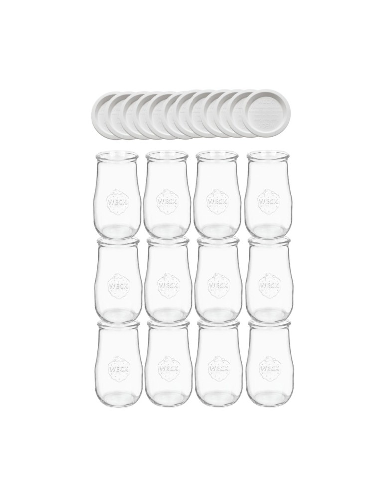 Słoiki weck - Słoiki Weck 2700ml 2,7l wazon TULIP weki plastikowe wieka 12szt słoje słoik - product MODO24.PL 2
