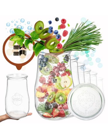 Słoiki Weck 2,7l wazon TULIP żaroodporne zapinki wieko gumka 12szt 2700ml