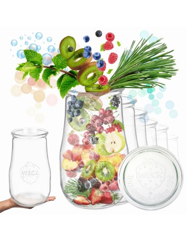 Słoiki Weck 2,7l słoiki wazon TULIP wieka szkło 12szt butelki słoik 2700ml