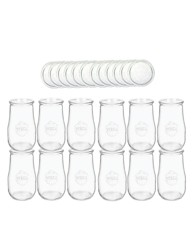 Słoiki weck - Słoiki Weck 2,7l słoiki wazon TULIP wieka szkło 12szt butelki słoik 2700ml - product MODO24.PL 2