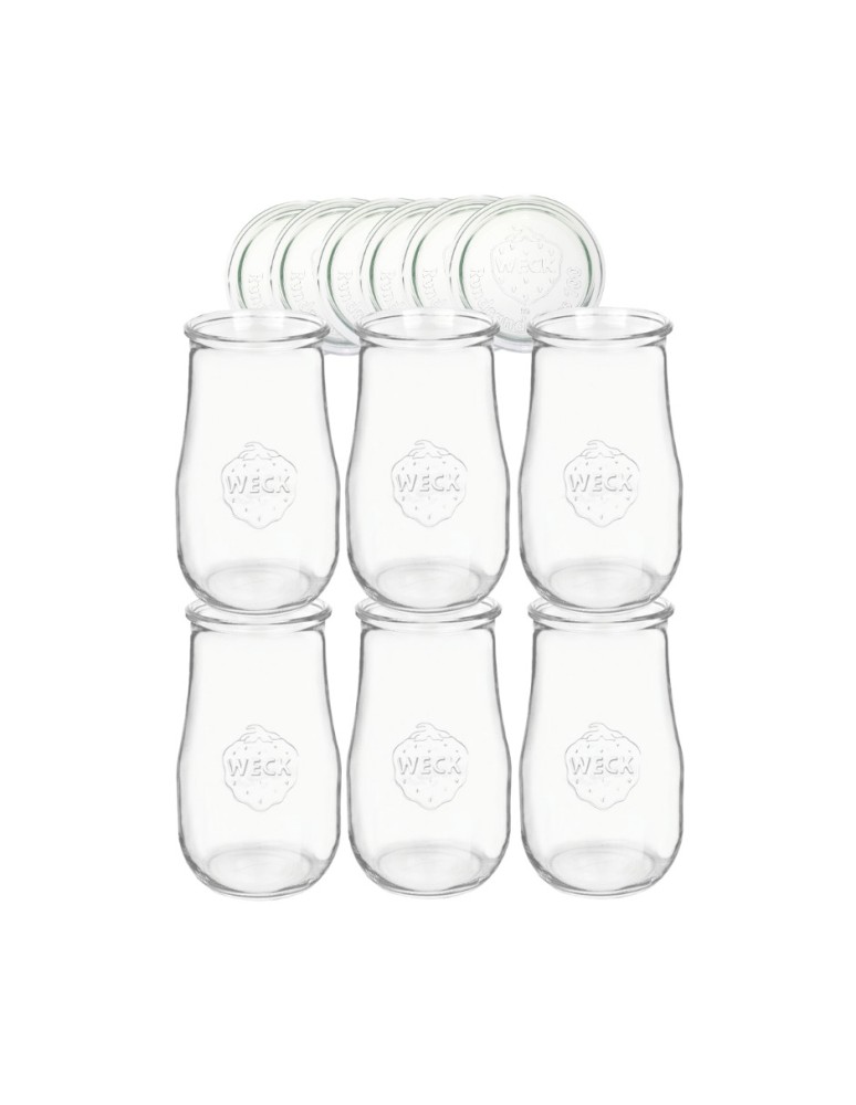 Słoiki weck - Słoiki Weck 2,7l słoiki wazon TULIP wieka szklane 6szt butelki 2700ml słoik - product MODO24.PL 2