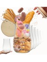 Słoiki Weck 1,75l 1750 ml wazon TULIP żaroodporne drewniane wieka 6szt słój