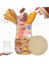 Słoik Weck 1750ml 1,75l butelka TULIP żaroodporny drewniane wieko 1szt weki