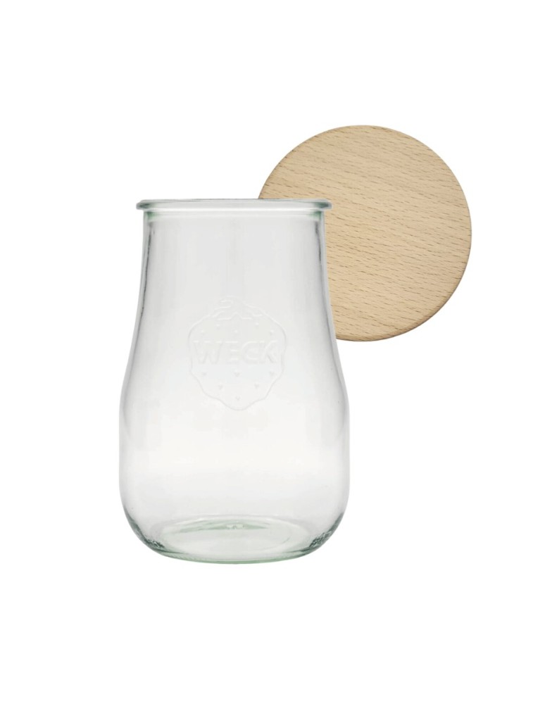 Słoiki weck - Słoik Weck 1750ml 1,75l butelka TULIP żaroodporny drewniane wieko 1szt weki - product MODO24.PL 2