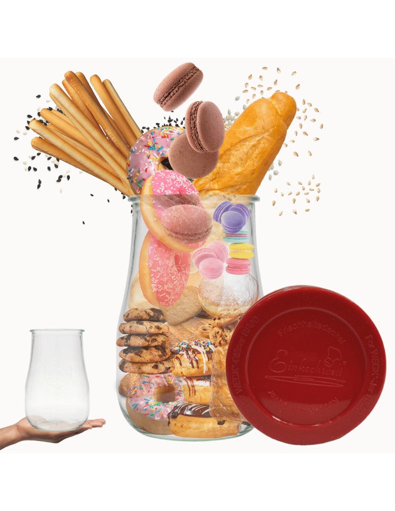 Słoiki weck - Słoik Weck 1750ml 1,75l wazon TULIP szczelne silikonowe wieko 1szt TRWAŁE - produkt MODO24.PL 1