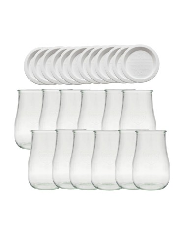 Słoiki Weck 1750ml 1,75l wazon TULIP weki plastikowe wieka 12szt słój słoje - produkt 2