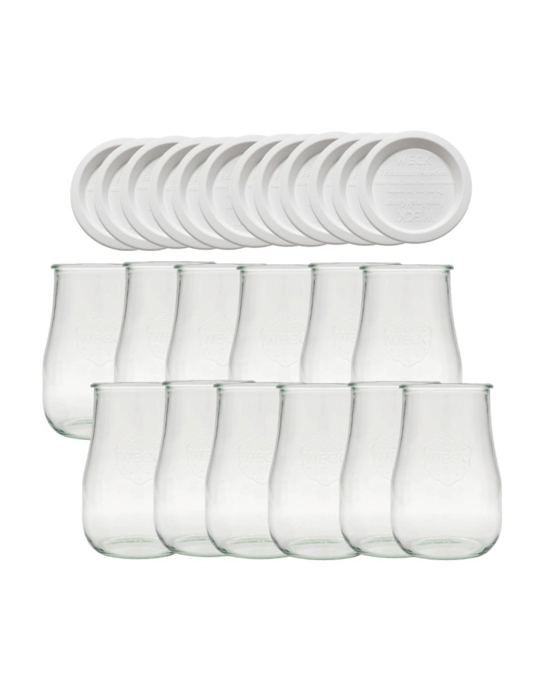 Słoiki weck - Słoiki Weck 1750ml 1,75l wazon TULIP weki plastikowe wieka 12szt słój słoje - product MODO24.PL 2