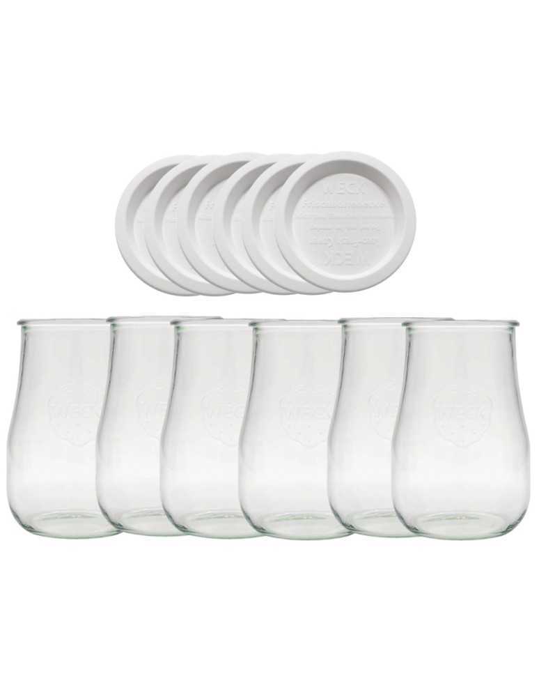 Słoiki weck - Słoiki Weck 1750ml 1,75l wazon TULIP weki plastikowe wieka 6szt słoje weki - product MODO24.PL 2