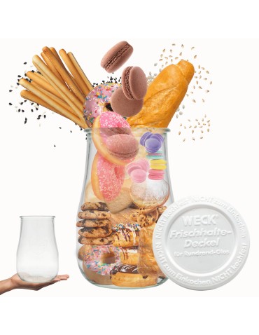 Słoik Weck 1750ml 1,75l wazon TULIP plastikowe wieko 1szt wek słoje słój