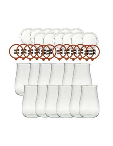 Słoiki Weck 1750ml 1,75l wazon TULIP żaroodporne zapinki wieko gumka 12szt - produkt 2