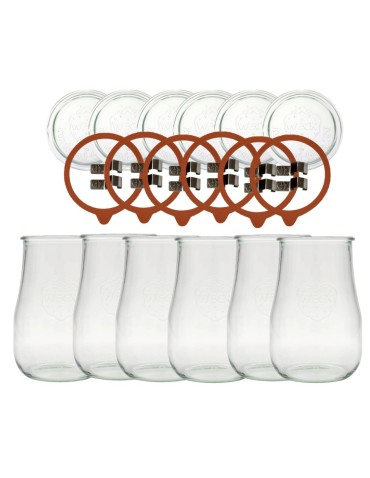 Słoiki Weck 1,75l 1750ml TULIP żaroodporne zapinki wieko gumka 6szt słoik - produkt 2