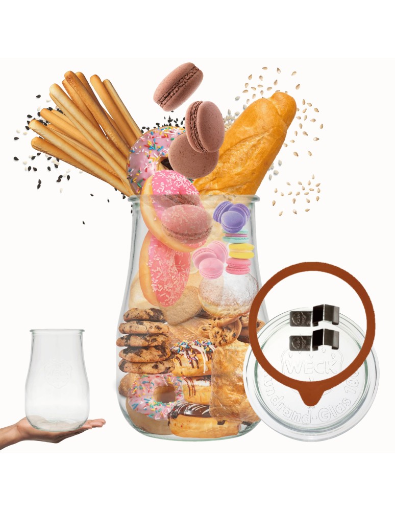 Słoiki weck - Słoik Weck 1,75l wazon TULIP zapinki wieko gumka 1szt do pieczenia 1750ml - produkt MODO24.PL 1