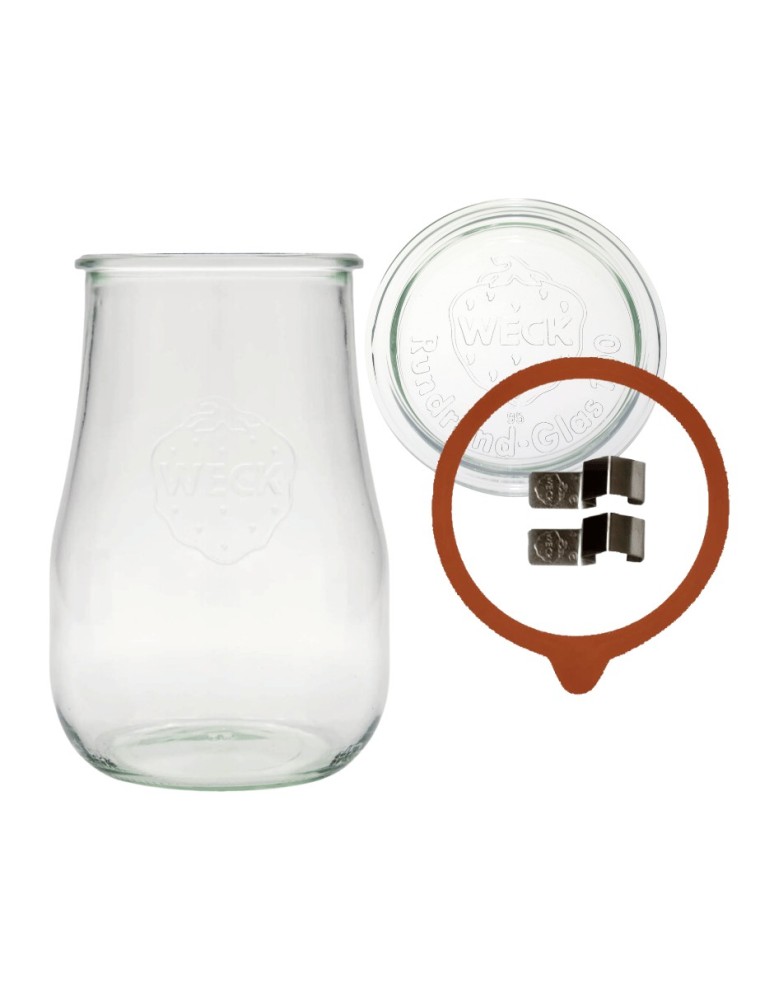 Słoiki weck - Słoik Weck 1,75l wazon TULIP zapinki wieko gumka 1szt do pieczenia 1750ml - product MODO24.PL 2