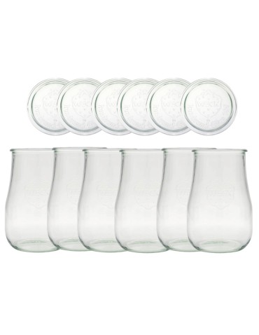 Słoiki Weck 1,75l słoiki wazon TULIP wieka szklane 6szt butelki 1750ml weki - produkt 2