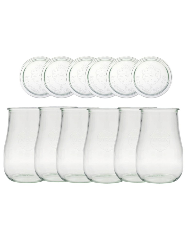 Słoiki weck - Słoiki Weck 1,75l słoiki wazon TULIP wieka szklane 6szt butelki 1750ml weki - product MODO24.PL 2