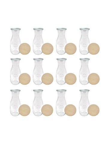 Słoiki WECK 12szt/ drewniane wieko KARAFKA 1l 1062ml BUTELKA - produkt 2
