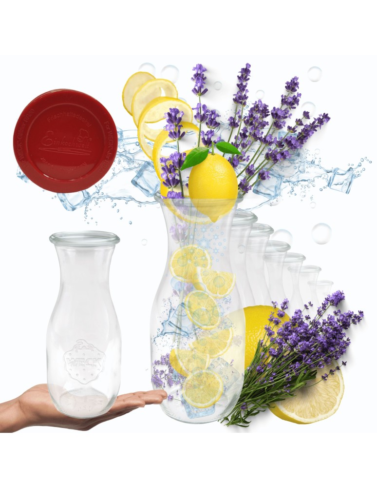 Słoiki i butelki - Słoiki WECK 12szt/ silikonowe wieko KARAFKA 1l 1062ml BUTELKA - product MODO24.PL 11