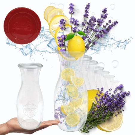 Słoiki WECK 6szt/ silikonowe wieko KARAFKA 1l 1062ml BUTELKA